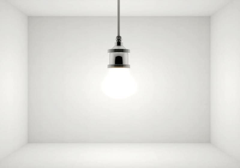 Imagem de uma lâmpada de luz fria